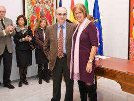 Toma de posesión de nuevos catedráticos y profesores titulares de la Universidad de Málaga. Edificio del Rectorado. Enero de 2010