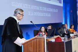 Intervención de Teodomiro López. Apertura del Curso Académico 2024/2025 de la Universidad de Málaga. Paraninfo. Septiembre de 2024