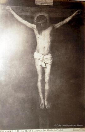 Óleo de Velázquez titulado "Cristo crucificado", del Museo del Prado de Madrid. Jean Laurent