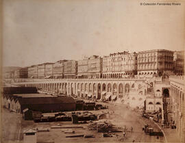 Argel (Argelia), el boulevard de la República junto a los muelles. Léon et Lévy