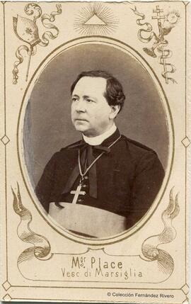 Retrato ovalado de Charles-Philippe Place obispo de Marsella de 1866 a 1878. Fotógrafo desconocido