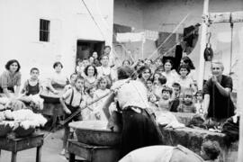 Vivienda corralón en el barrio de El Bulto. Octubre de 1954. Málaga, España.