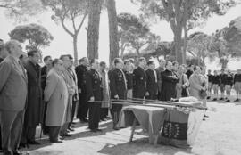 El secretario general del Frente de Juventudes en el campamento Vigil de Quiñones, Marbella. Febr...