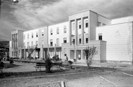 Plaza de El Ejido. Escuela Normal de Magisterio. Obras. Abril de 1961. Málaga, España