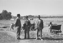 Construcción del estadio de fútbol La Rosaleda. Málaga. 1940.  Málaga, España