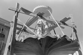 Obras de remodelación en la plaza de la Constitución. Fuente de las Gitanillas. Junio de 1960. Má...