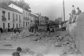 Pasillo de Natera y Escuelas del Ave María. Hacia 1949. Málaga, España.