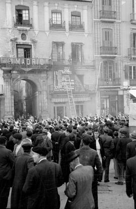 Plaza de la Constitución. Hacia 1940. Málaga, España.