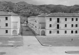 Construcción barriada en Ciudad Jardín. 1954, noviembre. Málaga. España.