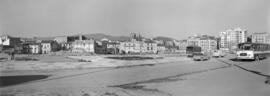 Prolongación de la Alameda y río Guadalmedina. Barrio de El Perchel. Febrero de 1974. Málaga. España