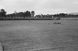 Construcción del estadio de fútbol La Rosaleda. Málaga. 1940.  Málaga, España