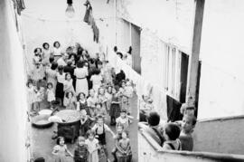 Vivienda corralón en el barrio de El Bulto. Octubre de 1954. Málaga, España.