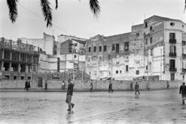 Solar de la Acera de la Marina para la construcción del Palacio de Diputación. Febrero de 1954. M...