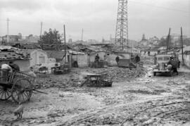 Viviendas. Arroyo del Cuarto. 1958-12. Inundaciones del 4 de diciembre de 1958. Málaga, España.