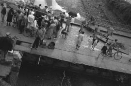 Arroyo de La Caleta y calles embarradas por las inundaciones del 29 de octubre de 1955. Málaga, E...