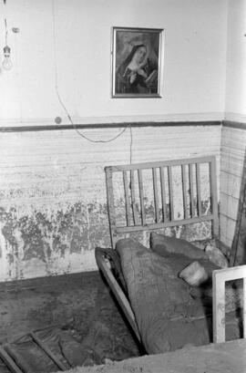 Destrozos en Villa Consuelo, de José Gómez Mercado, por las inundaciones del 29 de octubre de 1955.  Málaga. España.