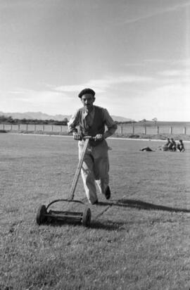 Construcción del estadio de fútbol La Rosaleda. Málaga. 1940.  Málaga, España