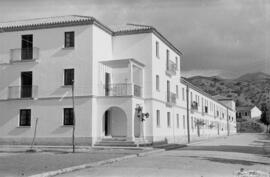 Construcción barriada en Ciudad Jardín. 1954, noviembre. Málaga. España.