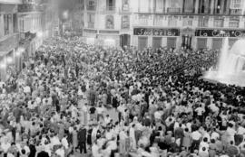 Plaza de la Constitución. Fuente de las Gitanillas. Inauguración el 11 de Julio de 1960. Málaga, ...