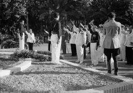 El conde Galeazzo Ciano, yerno de Mussolini y ministro de Asuntos Exteriores del gobierno fascist...