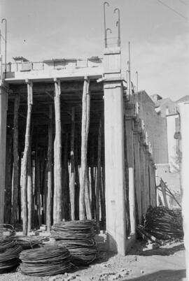 Construcción del Palacio de Justicia. 1954, noviembre. Málaga. España.