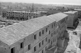 Construcción de edificios de viviendas en Portada Alta. Marzo de 1963. Málaga, España