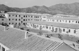 Construcción barriada en Ciudad Jardín. 1954, noviembre. Málaga. España.