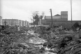 Viviendas derribadas en el Arroyo del Cuarto. 1958-12. Inundaciones del 4 de diciembre de 1958. M...