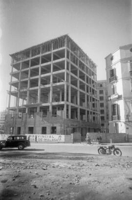 Construcción del Palacio de Diputación. 1954, diciembre. Málaga. España.