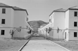 Construcción barriada en Ciudad Jardín. 1954, noviembre. Málaga. España.