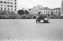 V Gran Premio Motociclista de Invierno de Málaga. Carrera de sidecars. Febrero de 1954. Málaga (E...