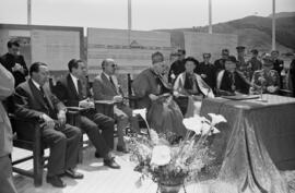 Acto de colocación de la primera piedra del Instituto Docente Santa María de la Victoria por el Nuncio de su Santidad. Mayo de 1963. Málaga, España.