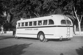 Autobuses urbanos montados en la factoría Taillefer. Parque de Málaga. Agosto de 1952. España