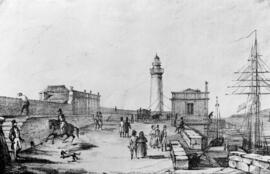 Paseo de la Farola en los inicios del siglo XX. Málaga. España. Reproducción fotográfica.