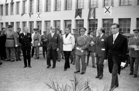 Visita oficial de Franco a Málaga. 27 y 28 de abril de 1961. Escuela de Peritos. Plaza de El Ejid...