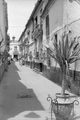 Calle. Barrio de la Trinidad. Agosto de 1961. Málaga, España.