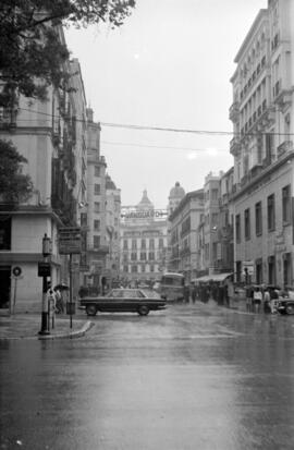 Alameda Principal. Puerta del Mar. Mayo de 1971. Málaga, España.