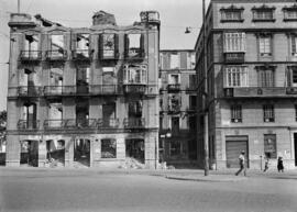 Alameda Principal, a la altura del número 44. Efectos de la guerra civil española. Hacia 1937. Má...