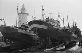 Puerto. Astilleros Ansorena. Abril de 1969. Málaga, España.