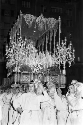 Semana Santa de Málaga. María Santísima de la Amargura "La Zamarrilla". Jueves Santo. Marzo de 1972. España