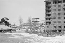 Málaga nevada. Entorno del hospital Carlos Haya. Febrero de 1954