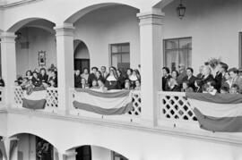 Colegio de Gamarra. Fiesta en honor de la reverenda Madre Provincial. Marzo de 1954. Málaga. España.