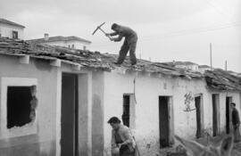 Viviendas. Arroyo del Cuarto. 1958-12. Inundaciones del 4 de diciembre de 1958. Málaga, España.