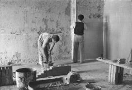 Obras en el Hotel Caleta para adaptarlo a hospital. Hacia 1942. Málaga, España-05