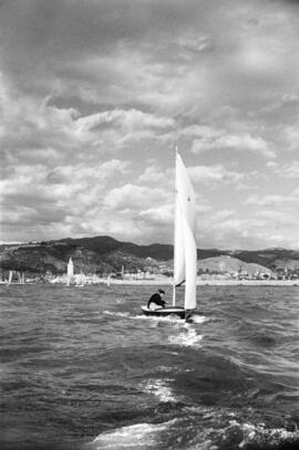 Fiestas de invierno. Regata de balandros. Enero de 1959. Málaga, España