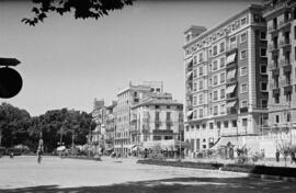 Plaza de la Marina. Agosto de 1954. Málaga, España.