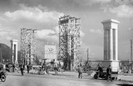 Puerto de Málaga. Remodelación de la entrada principal. Febrero de 1960. Málaga. España.