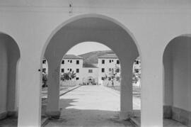 Construcción barriada en Ciudad Jardín. 1954, noviembre. Málaga. España.