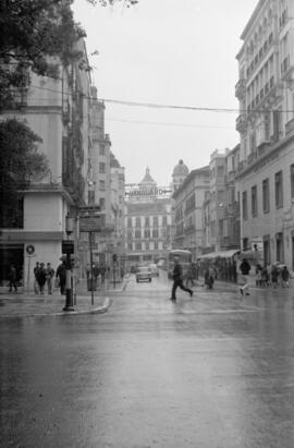 Alameda Principal. Puerta del Mar. Mayo de 1971. Málaga, España.