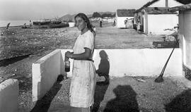 El Palo. Casas de pescadores en la playa. Gitana. Málaga, España. Fondo Roisin 09